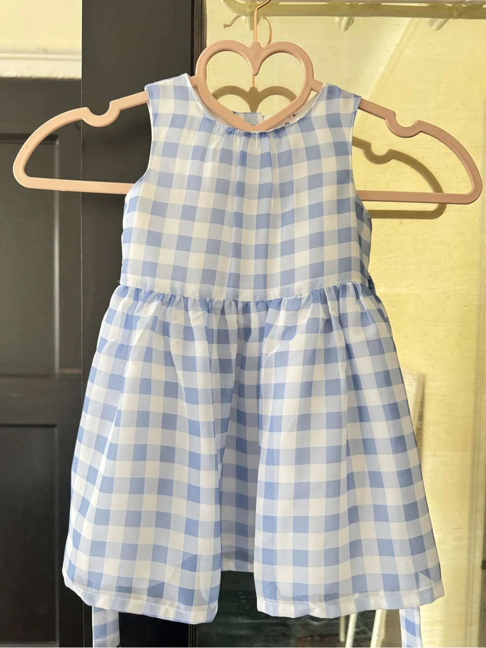 Carter's Blue and White Gingham Sleeveless Party Dress